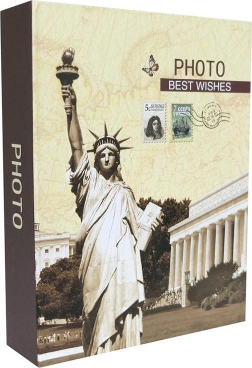 RS4602-2 Fotoğraf Albümü 10x15cm 200 Fotoğraf Kapasiteli Özgürlük Anıtı Desenli Anı Albümü