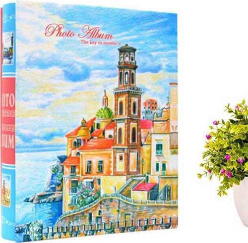 RS022 Fotoğraf Albümü 10x15cm 200 Fotoğraf Kapasiteli Yaz Esintisi Desenli Kutulu Albüm