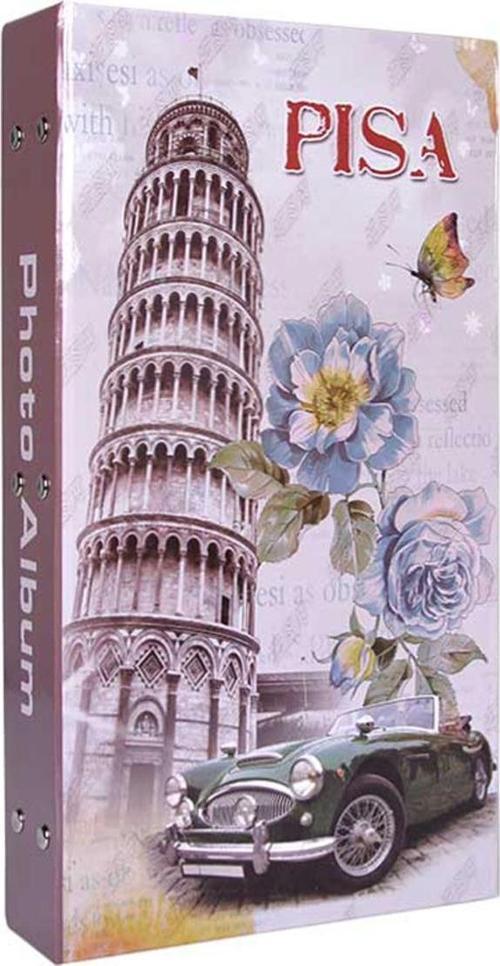 RS101 Fotoğraf Albümü 10x15cm 300 Fotoğraf Kapasiteli Pisa Kulesi Desenli Albüm