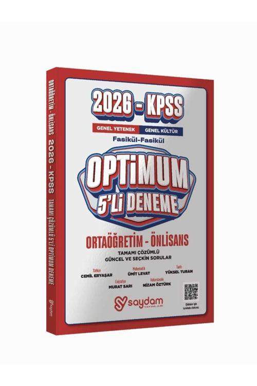 Saydam Yayınları Kpss 2026 5Li Deneme Önlisans Güncel