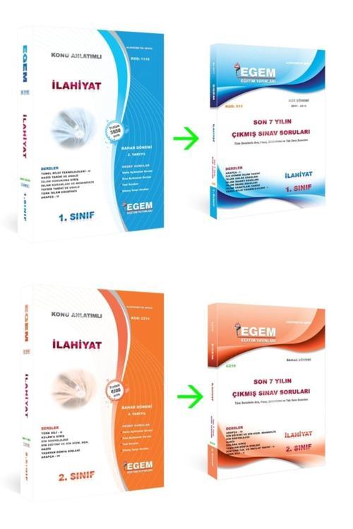 Egem Eğitim Yayınları Ilahiyat 1 Ve 2.Sınıf 2 Ve 4.Dön Konu Anlatımlı Soru Bankası + Çıkmış Sorular Seti "Bah"