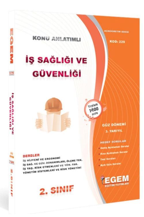 Egem Eğitim Yayınları Egem İş Sağlığı Ve Güvenliği 2 Sınıf 3 Yarıyıl Güz Konu 2023 Modüler