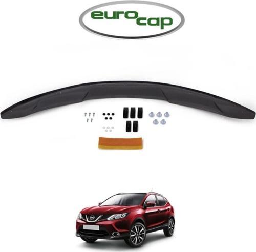 Nissan Qashqai Ön Kaput Koruma Rüzgarlığı 3Mm Akrilik (Abs) Parlak Siyah Deflektör 2014-2016
