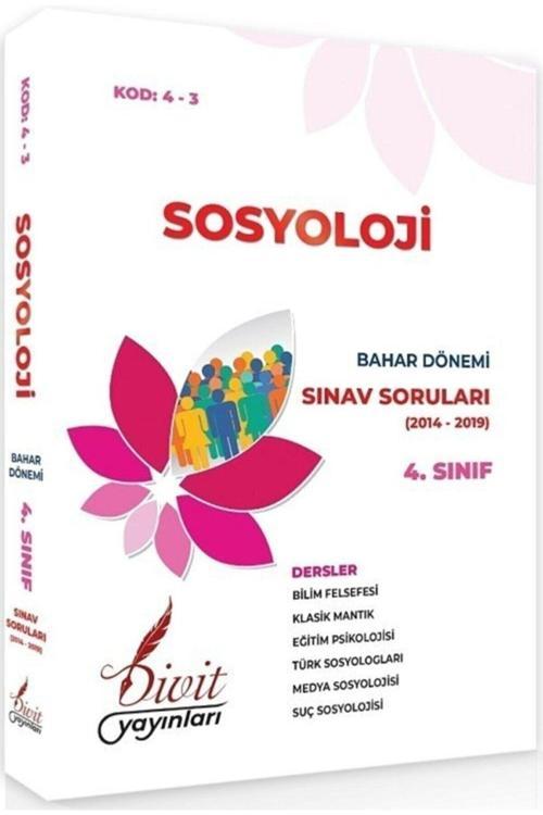 Ordinaryus Yayınları Aöf Sosyoloji 4 Sınıf 8 Yarıyıl Bahar Dönemi Çıkmış Sınav Soruları (2014-2019 Dahil) 6 Yıl