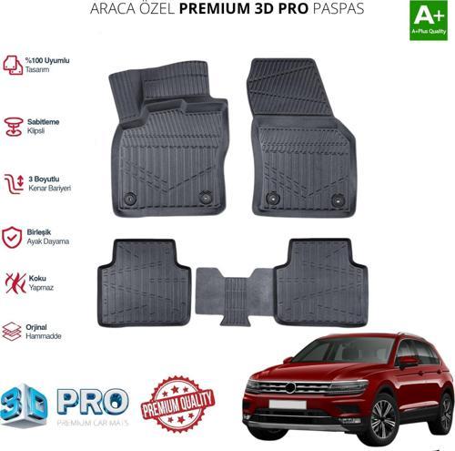 TİGUAN ARACA ÖZEL 3D PASPAS 2016 2017 2018 2019 2020 2021 2022 2023 