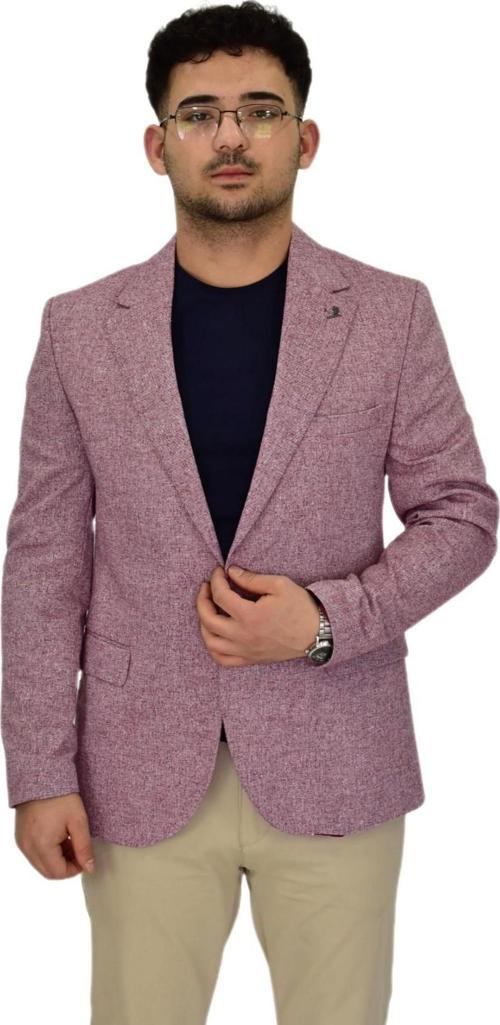 Erkek Bordo Tek Spor Ceket Çift Yırtmaçlı BGL-ST04464