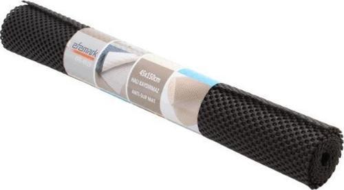 Efe Mark Anti - Slip Mat 45 x 150 cm Örme Desen Leke Tutmaz Halı Kaydırmaz Siyah 300 GR 