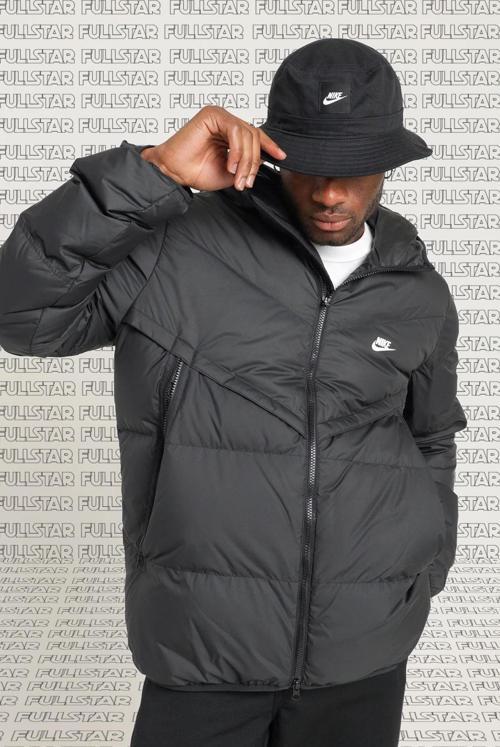 Sportswear Storm Fit Windrunner Down Fill Full Zip Jacket Kaz Tüyü Siyah Mont
