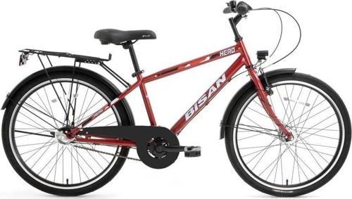 HERO-24 ERKEK ŞEHİR BİSİKLETİ 42CM V 26 JANT 3 VİTES METALİK KIRMIZI KIRMIZI