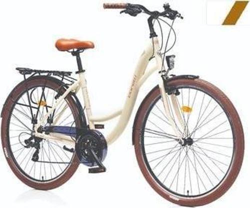 GLOWIE KADIN ŞEHİR BİSİKLETİ 480H V 28 JANT 21 VİTES BEYAZ KAHVE