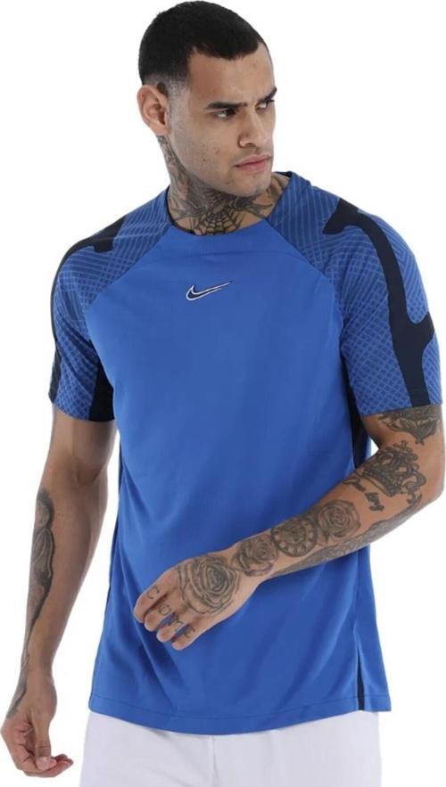 Strike Dri-Fit Erkek Mavi Antrenman T-shirt slim fit