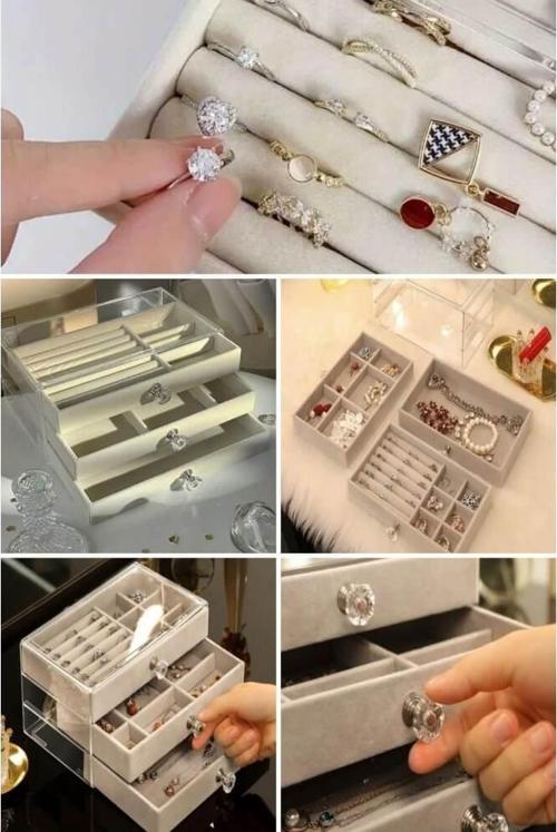 House By House Üç Katlı Çekmeceli Takı Kozmetik Organizer