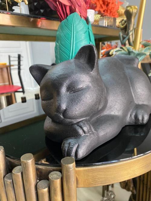 Kedi Biblo Heykeli Kapı Stoperi 