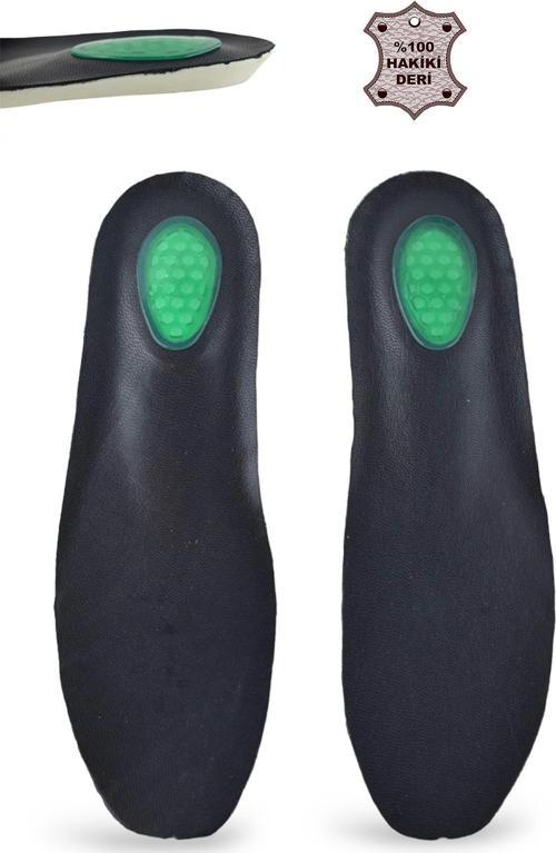 03HK Hakiki Deri Topuk Masajlı Tabanlık Erkek Kadın Ortopedik Tabanlık