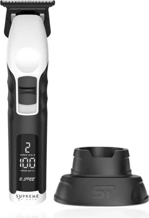 Beyaz 2Spee Trimmer Tıraş Makinesi – Ultra Sessiz, İki Hız Ayarlı, Çıkarılabilir Bıçaklı