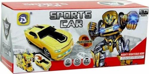 Pasifik Işıklı Pilli Robot Transformens Sports Car 8986