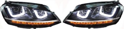 - ÖN FAR SET ( ÇİFT U LED KAYAR SİNYAL )  GOLF 7 13- -