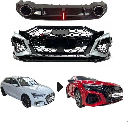 - RS3 BODY KIT (ÖN TAMPON+ ARKA DİFÜZÖR) A3 2021- -