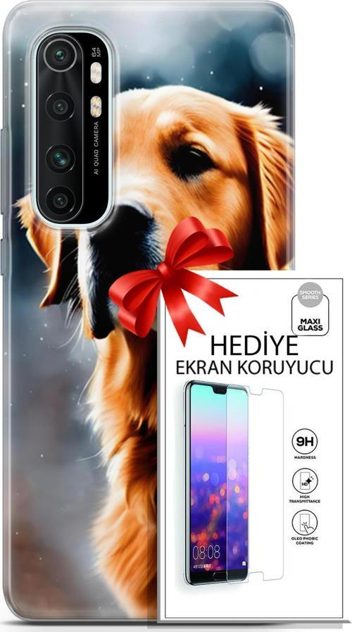 Xiaomi Mi Note 10 Lite Kılıf Orijinal Seri Dogs 16 Golden Retriever Hediyelik Kılıf Ve Ekran Koruyucu