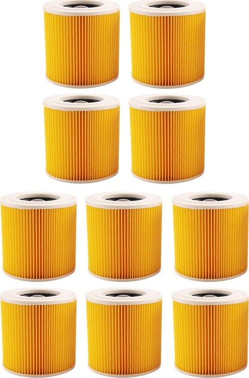 Karcher NT 27/1 Uyumlu Süpürge Silindirik Filtresi 10 Adet