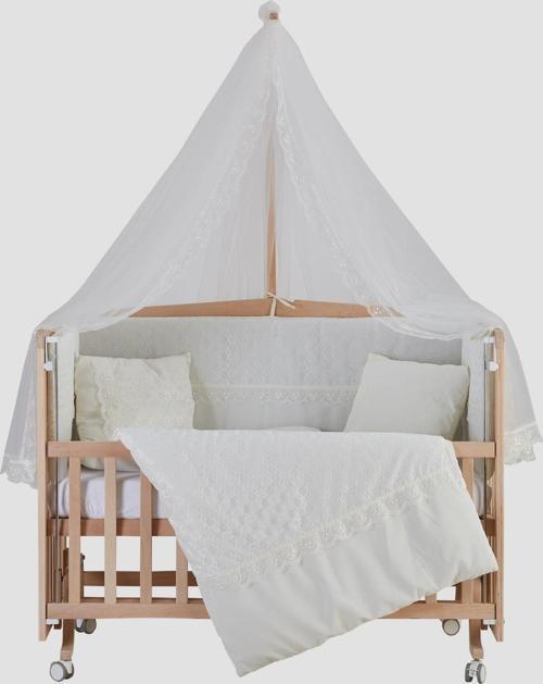 Bebek Uyku Seti Dream Krem Lüks 60*120 cm Cibinlik ve Metal Askı Dahil