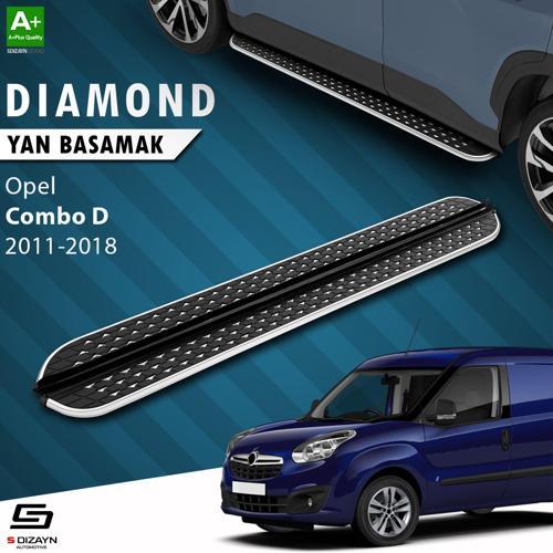 S-Dizayn Opel Combo D Uzun Şase Diamond Krom Yan Basamak 223 Cm 2011-2018 A+ Kalite