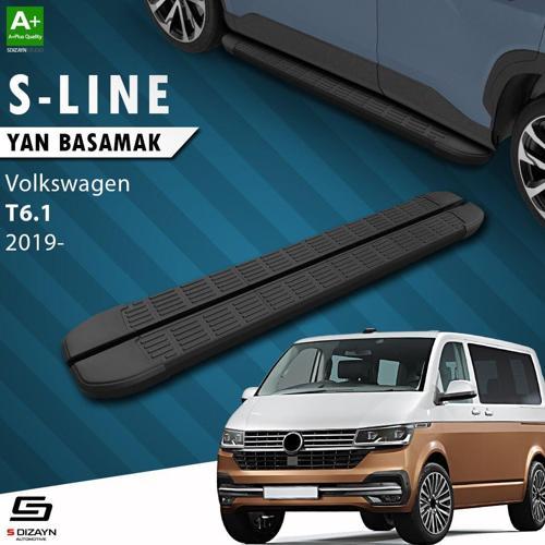 S-Dizayn VW Transporter T6.1 Kısa Şase S-Line Siyah Yan Basamak 213 Cm 2019-2025 A+ Kalite