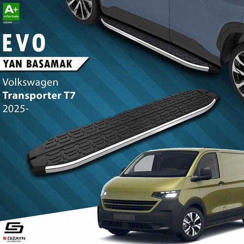 S-Dizayn Volkswagen Transporter T7 Kısa Şase Evo Krom Yan Basamak 223 Cm 2025 Üzeri A+ Kalite