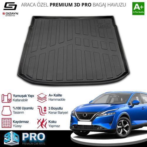 S-Dizayn Nissan Qashqai E-Power 3D Pro Bagaj Havuzu Üst Bagaj 2021 Üzeri A+ Kalite