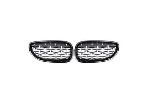 Bmw 5 Uyumlu Serisi E60 2004-2009 Diamond Panjur(Böbrek) Piano Black Çerçeve