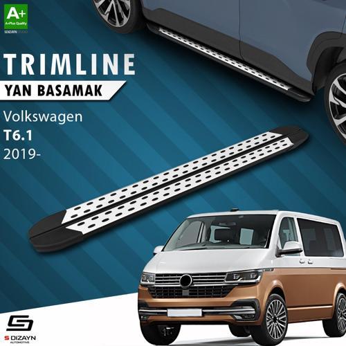 S-Dizayn VW Transporter T6.1 Uzun Şase TrimLine Gri Yan Basamak 255 Cm 2019-2025