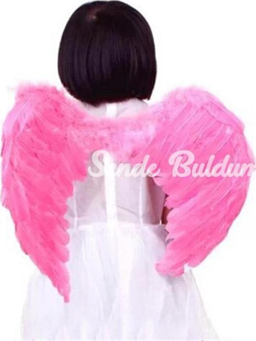 NessiWorld Pembe Renk Bebek Boy Küçük Melek Kanadı 40X55 cm