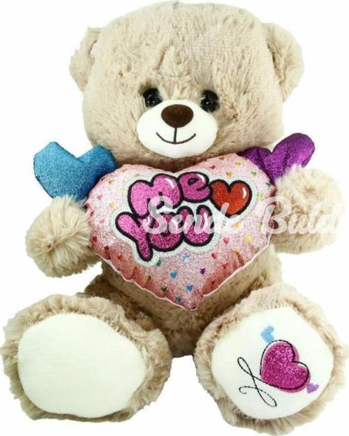 PJH2322 Peluş Kalpli Ayı 30 cm