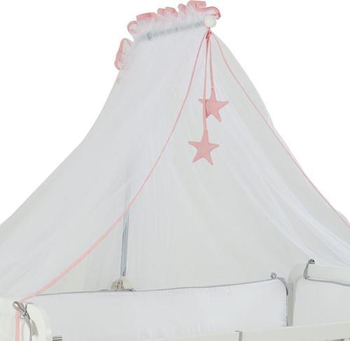Pembe Yıldızlı Beşik Cibinliği Ve Cibinlik Aparatı