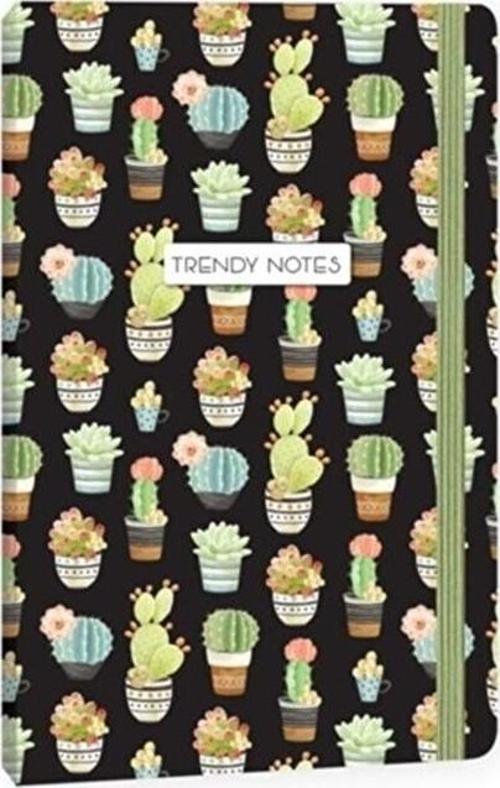 Keskin 13*21 80 Yaprak Çizgili Trendy Notes Cactus Love Defter Siyah