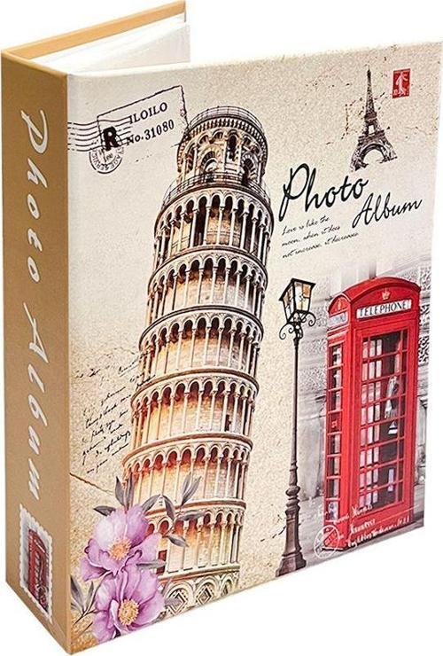 100'lük 15x21cm Pisa Kulesi Desenli Fotoğraf Albümü