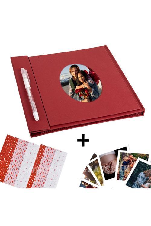 Kendin Yap Anı Defteri Jel Kalem + Sticker + 20 Adet Polaroid Fotoğraf Hediyeli