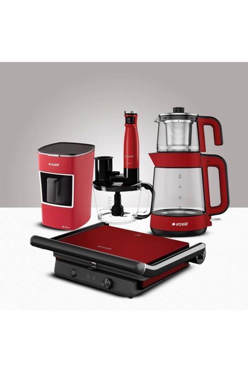 4'Lü Cam Kırmızı Resital Set