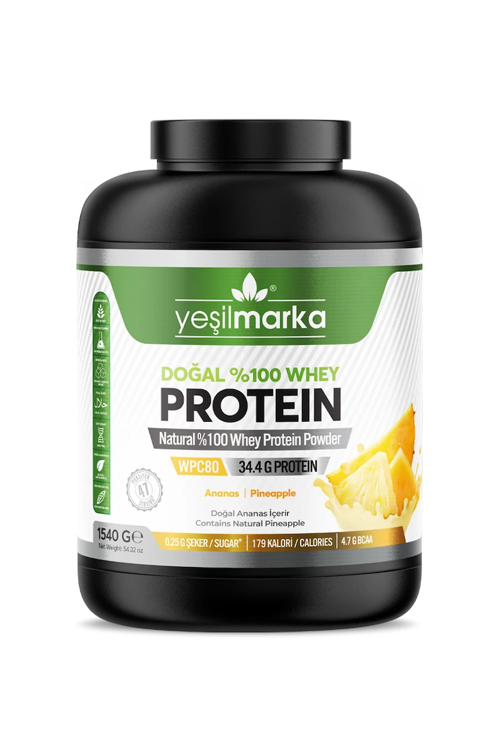 Doğal Whey Protein Tozu - Ananas 1,54 Kg
