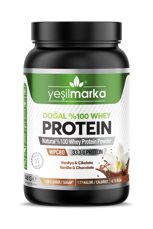 Doğal Whey Protein Tozu - Vanilya / Kakao 748 g