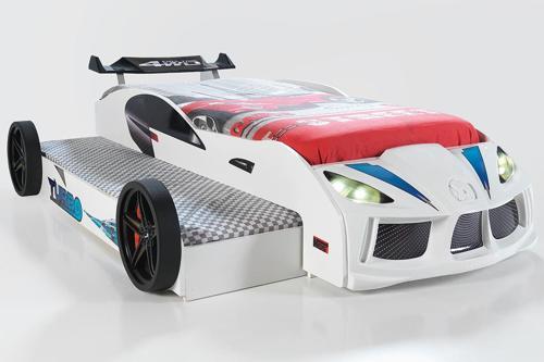 Arabalı Yatak, Audi Yavru Yataklı Ledli Arabalı Yatak - Kırmızı