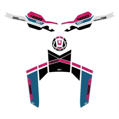 CF Moto 450 MT 2024 Uyumlu Tank Pad Seti Mavi