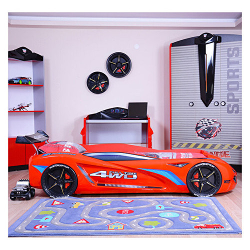Arabalı Yatak, Mercedes Rüzgarlıklı Arabalı Yatak - Kırmızı