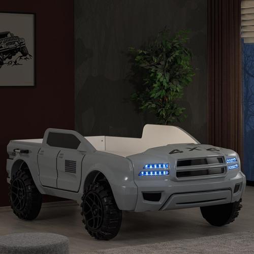 Arabalı Yatak, Pickup Ledli Arabalı Yatak 100x190 - Gri