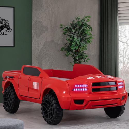 Arabalı Yatak, Pickup Ledli Arabalı Yatak 100x190 - Gri