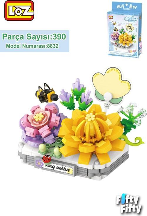 LOZ Micro Block Serisi Sevimli Çiçek 390 Parça Oyuncak Yapım Seti FFLZ-8832