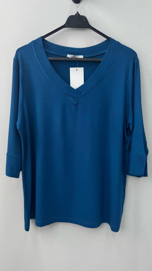 Kadın Büyük Beden Bantlı V yaka Bluz 1919-25