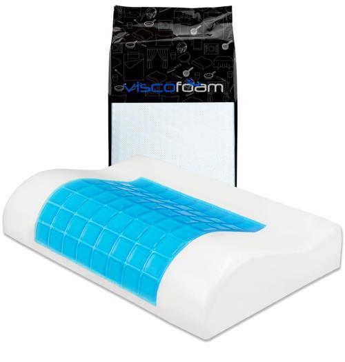 Terletmeyen Boyun Destekli Ortopedik Yastık Jelli Visco Yastık - 47x30x10-8cm