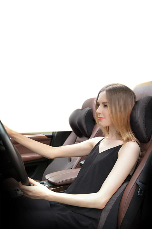 Carfort Araba Ortopedik Boyun Yastığı Oto Boyun Yastığı Visco Araç Boyun Yastığı Gri - Ergo Travel