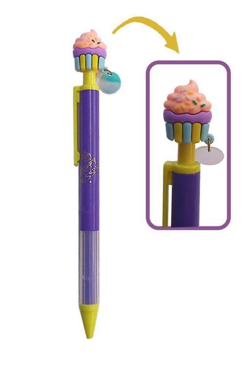 Cupcake Versatil Kalem 1 Adet Pasta Kapkek Figürlü 0,7 Uçlu Kalem Hediye Kalem Sevimli Kalem